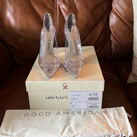 Brand New Good American by Khloe Kardashian, Cinderella glass heels! - Picture 9 of 10